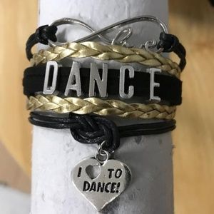 Girls Dance Bracelet - Black & Gold